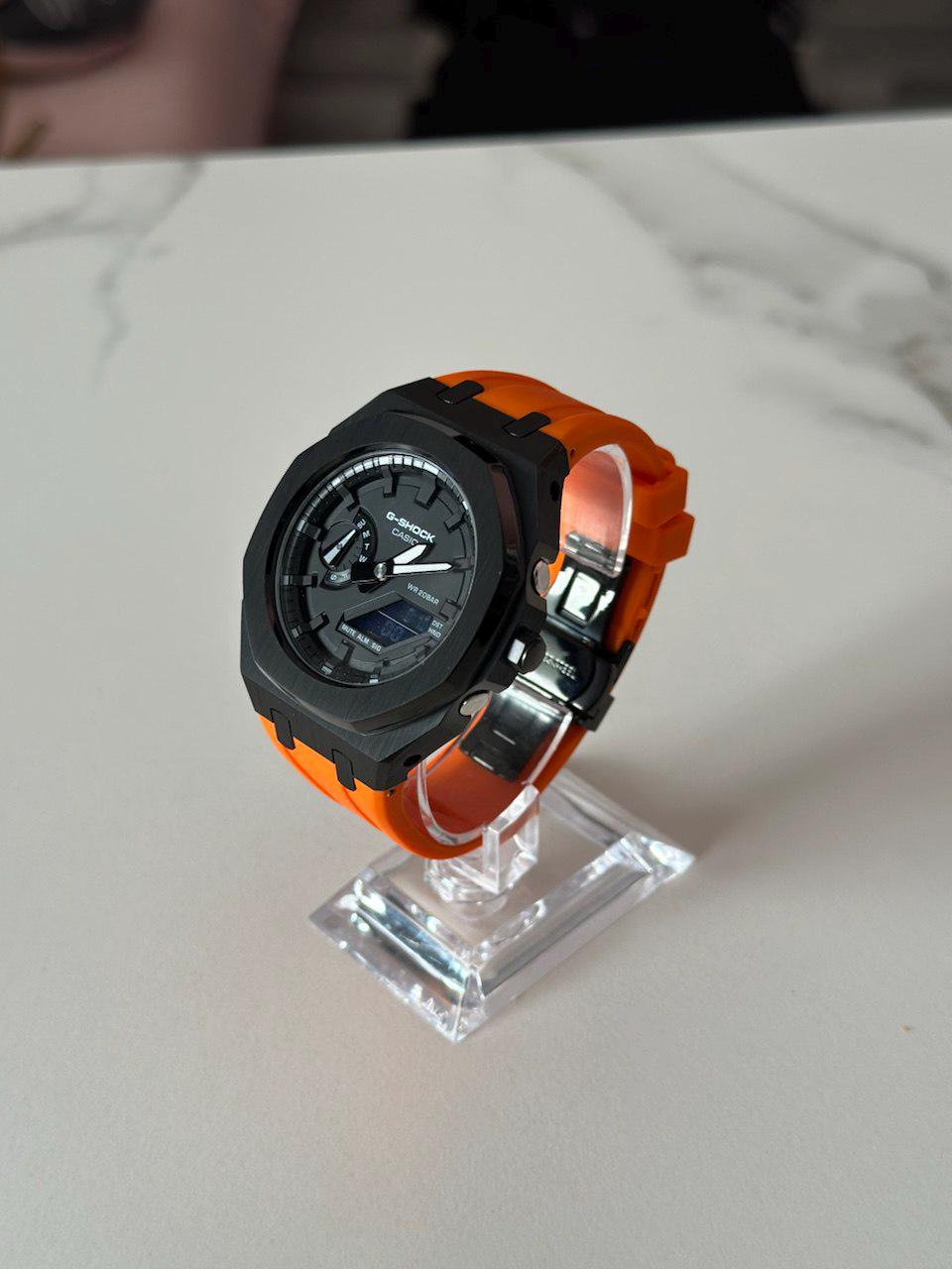 Casio G-shock - Orange - Black -- GA-2100 Custom | Men's Watch - Etsy