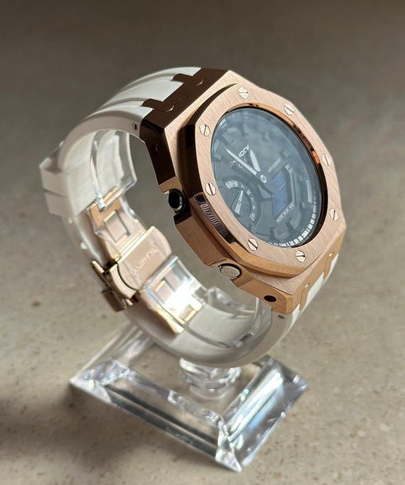 Casio G-shock - White Rose Gold - GA-2100 Custom | Men's Watch - Etsy