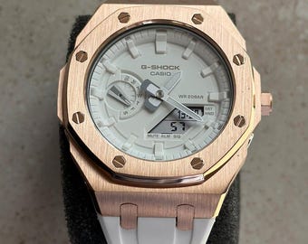 Casio G-shock - Rose Gold White - GA-2100 Personalized | Men's