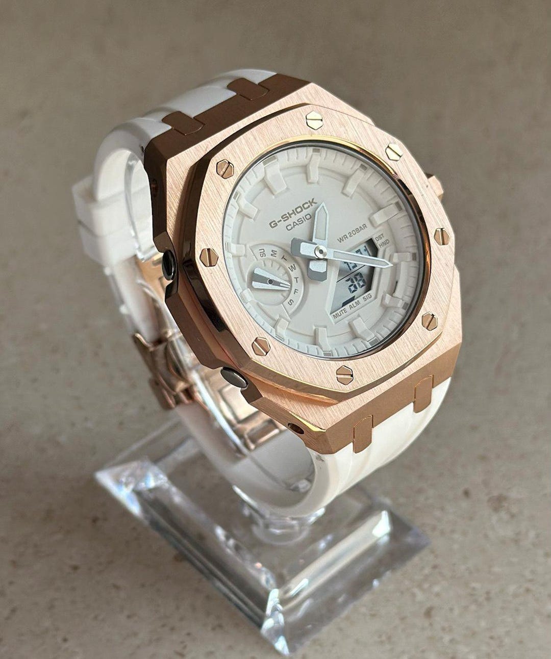 Casio G-shock - Rose Gold White - GA-2100 Personalized | Men's