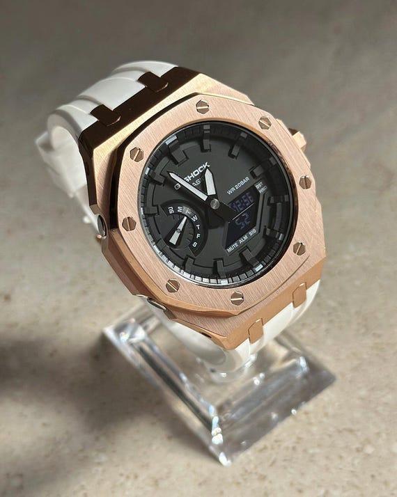 Casio G-shock - White Rose Gold - GA-2100 Custom | Men's Watch - Etsy
