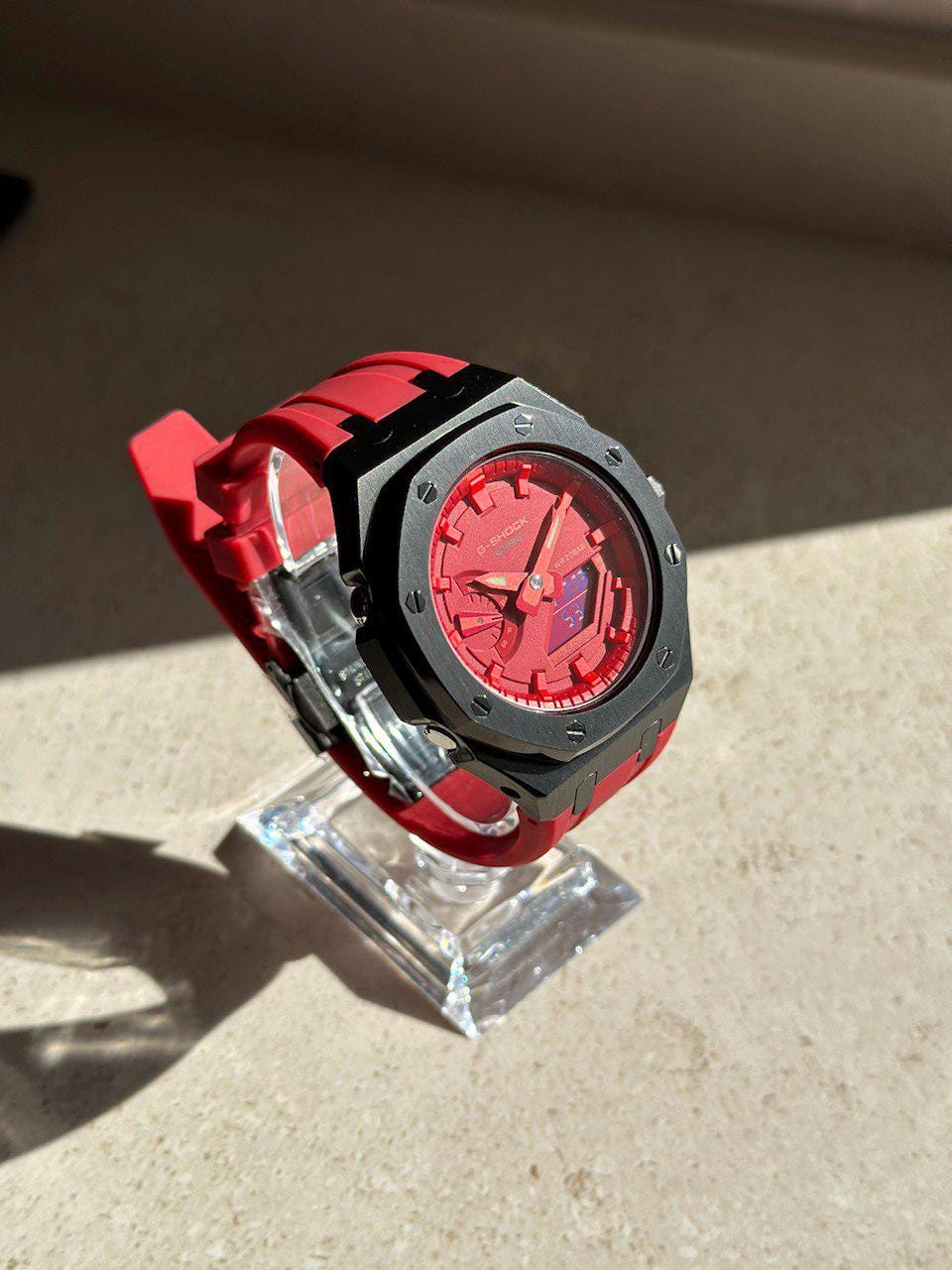 Casio G-shock - Red Black - GA-2100 Custom | Men's Watch - Etsy