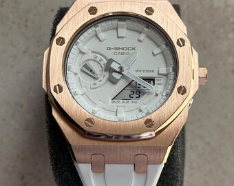 Casio G-shock - Rose Gold White - GA-2100 Personalized | Men's