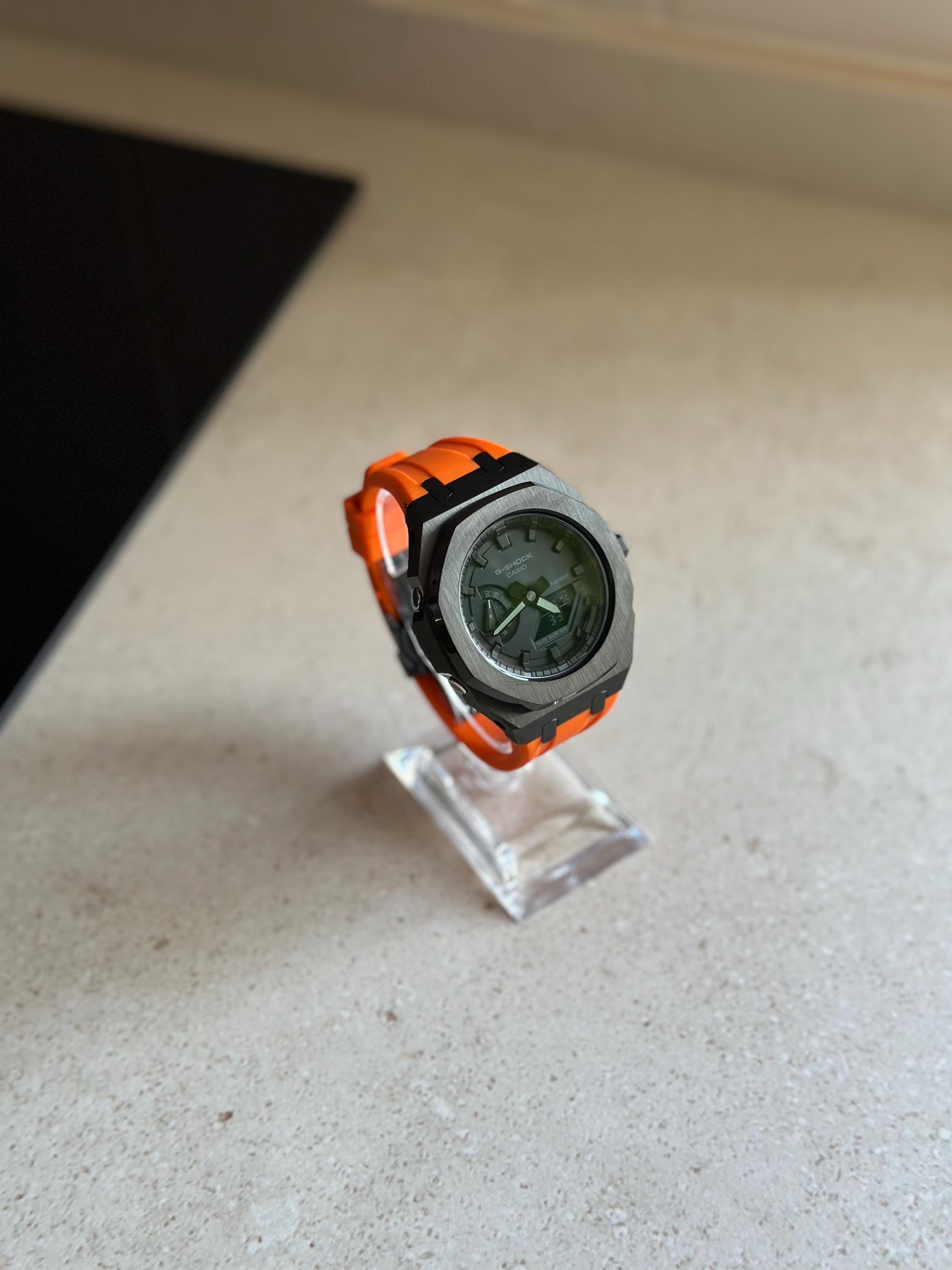 Casio G-shock - Orange - Black - GA-2100 Personalized | Men's