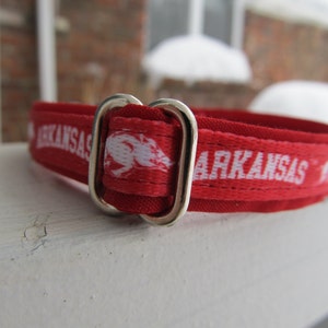 University of Arkansas Razorbacks Cat or Small Dog Collar image 3