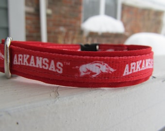 University of Arkansas Razorbacks Cat or Small Dog Collar