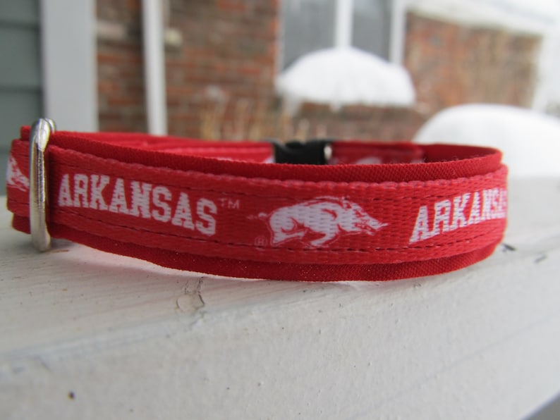 University of Arkansas Razorbacks Cat or Small Dog Collar image 1