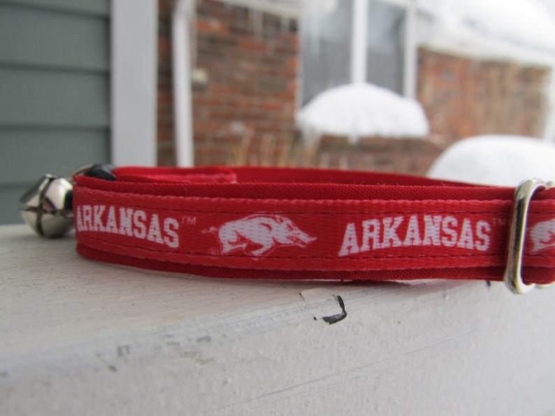 University of Arkansas Razorbacks Cat or Small Dog Collar image 5