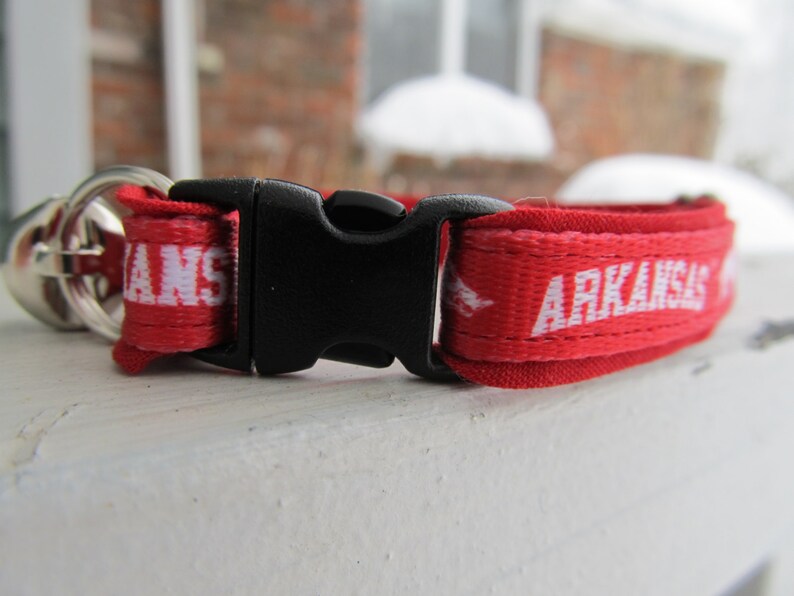 University of Arkansas Razorbacks Cat or Small Dog Collar image 2