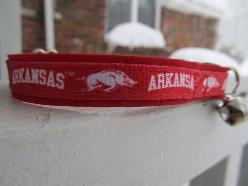 University of Arkansas Razorbacks Cat or Small Dog Collar image 4