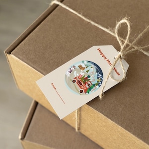 Happy New Year Gift Tag | Happy New Year Tags | Christmas Gift Tag | Christmas Product Tag  | Holiday Gift Tags | Digital Download