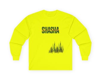 Forest Vibes Unisex Long Sleeve Tee, Nature Cotton Tshirt for Men and Women, Woodsy Clothing, Outdoor Apparel, Earthy Top ,shacasa