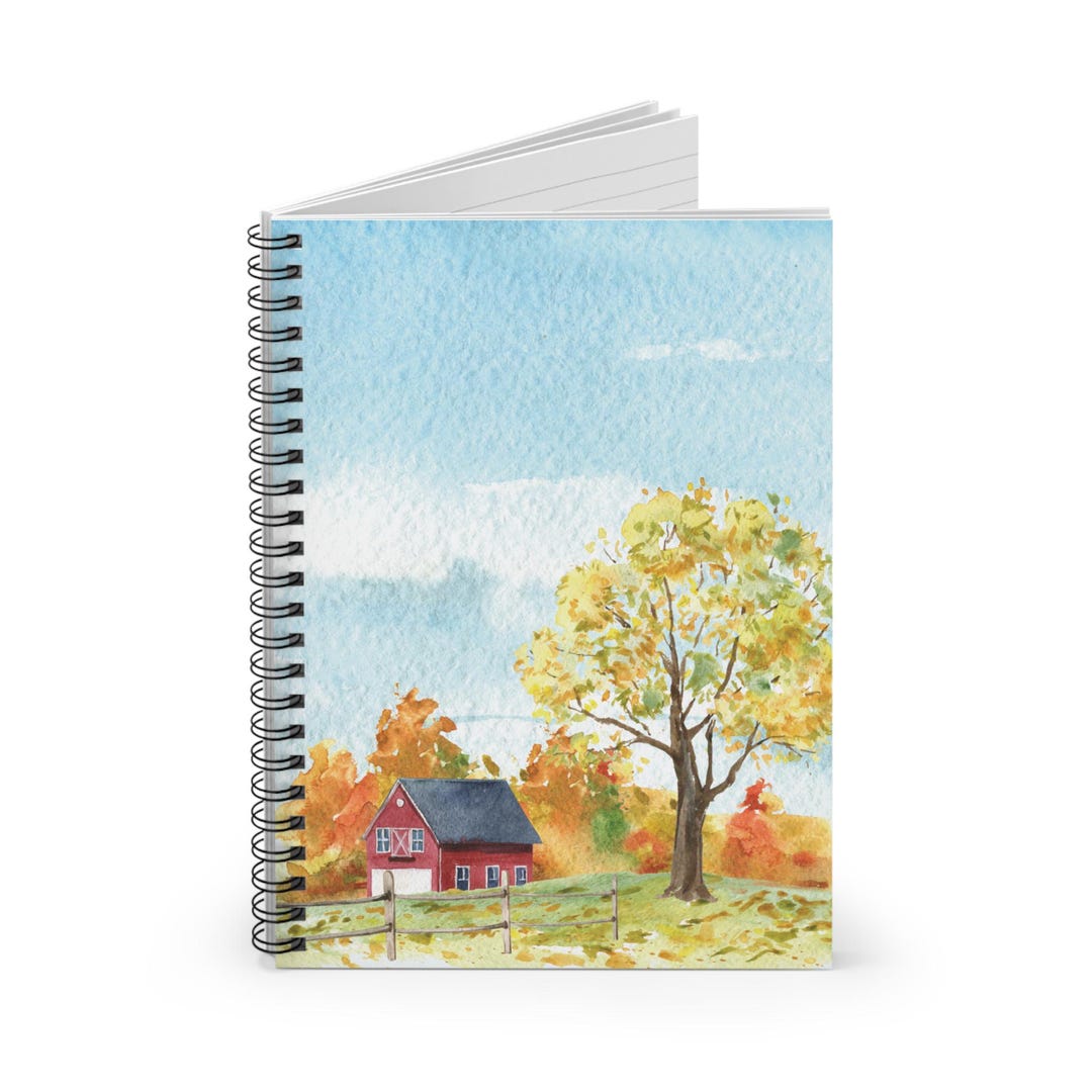 Vintage Cottage House Spiral Notebook – Rustic Country Journal - Etsy
