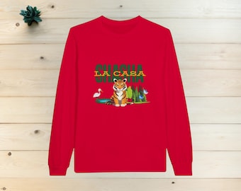 Forest Animals Illustration Long Sleeve Tee | Woodland Deer Fox Owl
