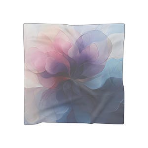 Floral Light Blue Scarf