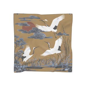 Crane Bird Flying Scarf