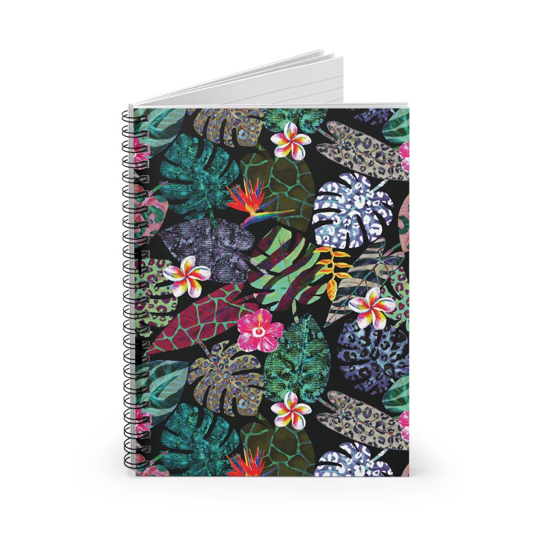 Tropical Floral Spiral Notebook – Artistic Lined Journal - Etsy