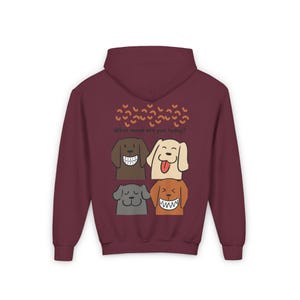 Sweat-shirt à capuche pour jeune chien joyeux dessin animé, design graphique, pull-over mignon pour enfant, pull animal amusant, sweat-shirt pour garçon et fille, amoureux des chiens
