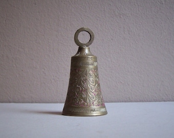 Vintage Brass Bell W/ Incised Surface