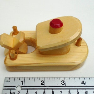 Wood Toy Small Handmade Paddle Boat Set, Rubber Band Powered Wooden Bathtub Toy, Water Toy, Waldorf gift, Montessori, Jacobs Wooden Toys image 2