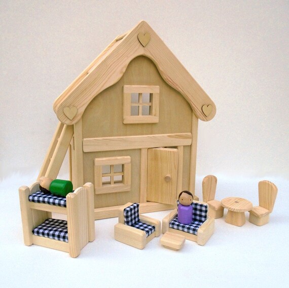wooden peg doll house