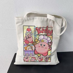 Kirby Einkaufstasche | Kirby Tasche anpassen|Kirby süße Tasche| Geschenk anpassen|Kirby Geschenke