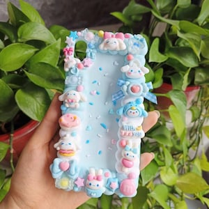 Handgemaakte Sanrio crèmekleurige telefoonhoes voor iPhone/Android|Handgemaakt cadeau|Uniek cadeau|Etui voor iPhone/Android|Aangepast cadeau voor meisjes