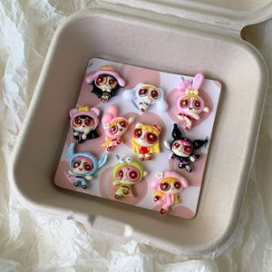Charms Powerpuff | Breloques slime en résine pour enfants DIY|Diy stuff|Accessoires en résine|Matériel pour bricolage|Powerpuff Girl