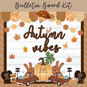 Autumn Classroom Decor: Thanksgiving Board, Student Name Activity (PDF & PPT Files)