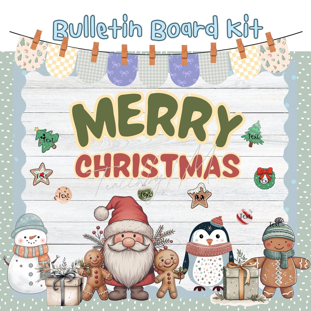 Christmas Bulletin Board Kit | Winter Classroom Decor (printable) - Etsy