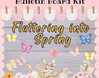 Kit de decoración para el aula "Aleteando hacia la primavera" | Decoración para el aula "Bloom Hop & Fly"