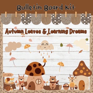 Autumn Back to School Bulletin Board Kit: Classroom Decor (PDF & PPT Files