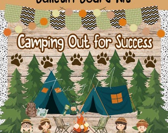 Summer Camp Bulletin Board Kit: Tents of Fun Classroom Decor (PDF & PPT)