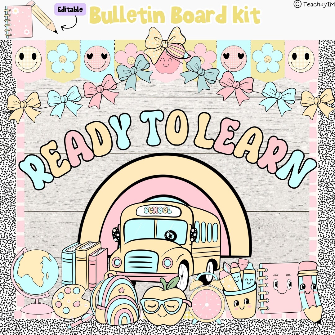 Ready to Learn Classroom Display Kit Editable School Theme Printable ...