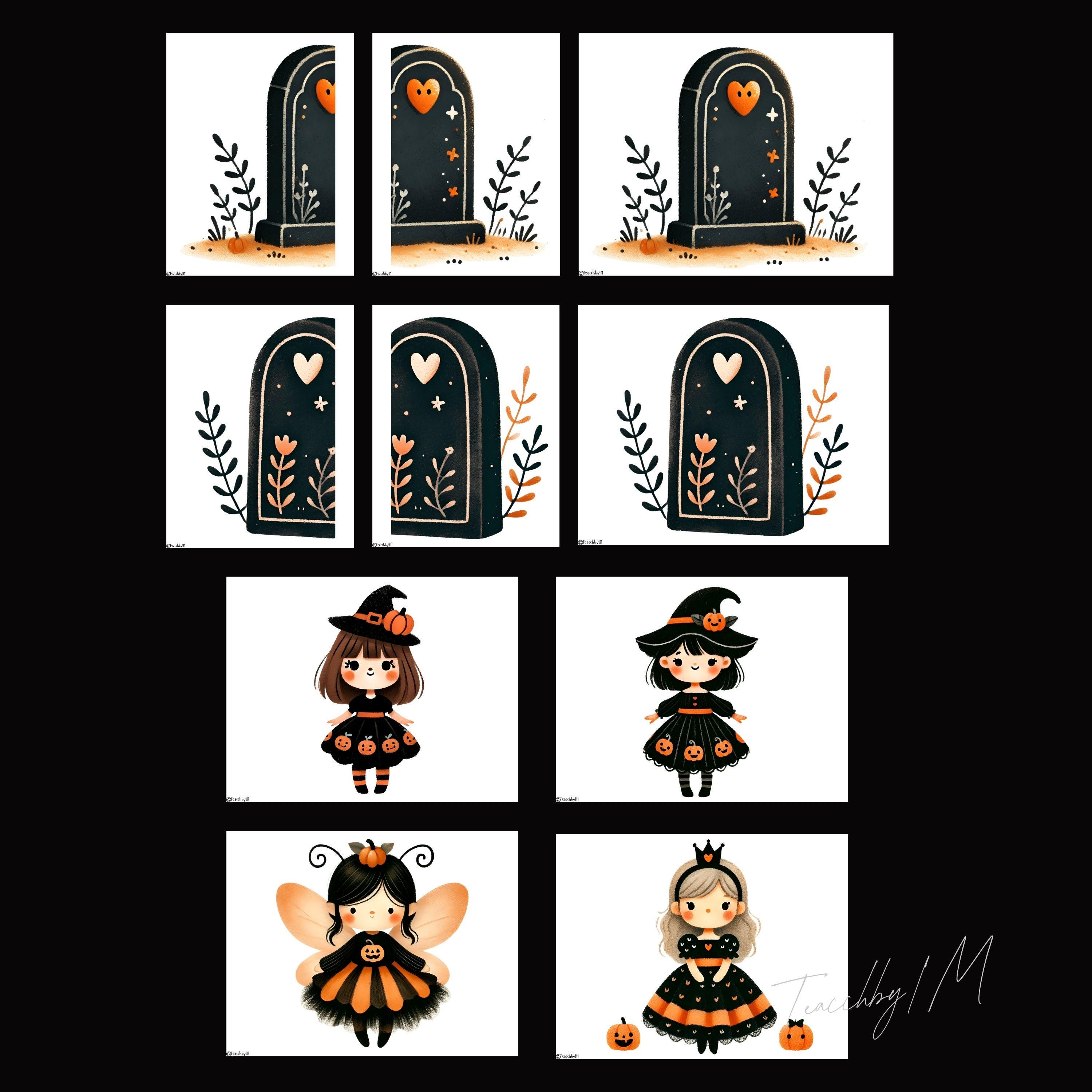 Kit Decoração Halloween TaoBary 85 Peças - Quadro Avisos 3D Fantasmas Abóboras