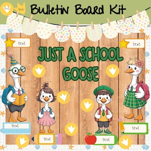 Goose Classroom Bulletin Board Kit: Back to School Decor (PDF & PPT File)