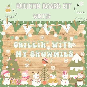 Winter Bulletin Board Kit: Snowmen Classroom Decor (PDF, PPT)