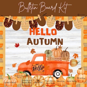 Kit de tablón de anuncios &quot;Hola Otoño&quot;: Decoración para el aula (Descarga en PDF)
