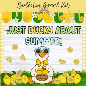 Lemonade Summer Bulletin Board Kit: Classroom Decor (PDF & PPT Files