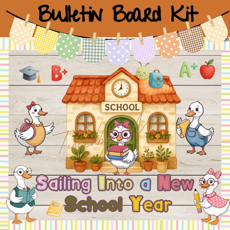 Back to School Bulletin Board Kit, Classroom Decor, - Etsy