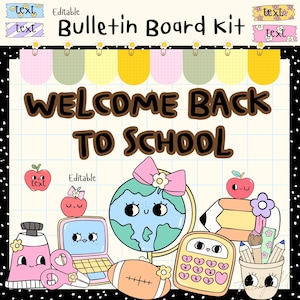 Back to School Bulletin Board Kit: Classroom Decor (PDF & PPT Files)