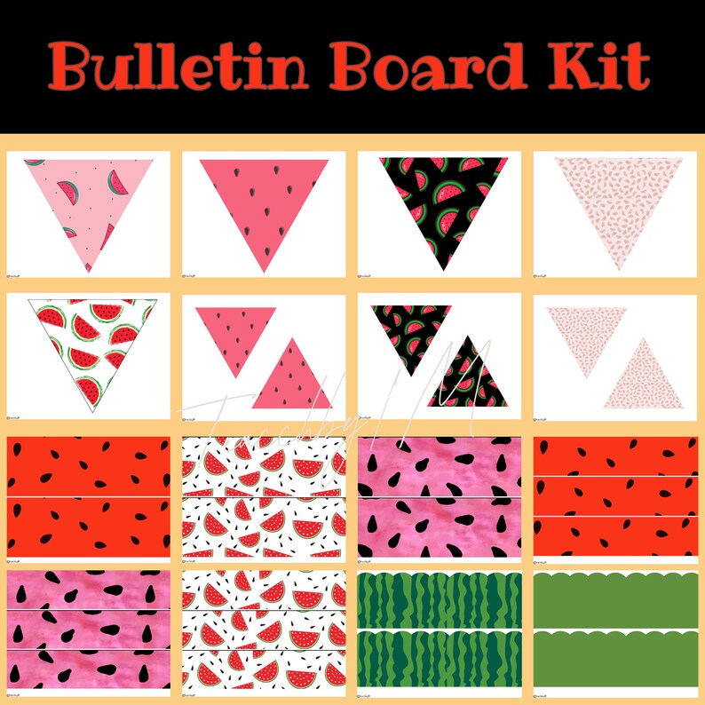 Sweet Summer Vibes Bulletin Board Kit: Fruits Door Decor (PDF & PPT) - Etsy