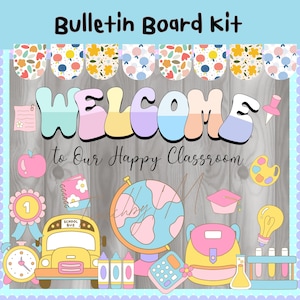 Back to School Bulletin Board Kit: Printable Classroom Decor (PDF & PPT Editable Files)
