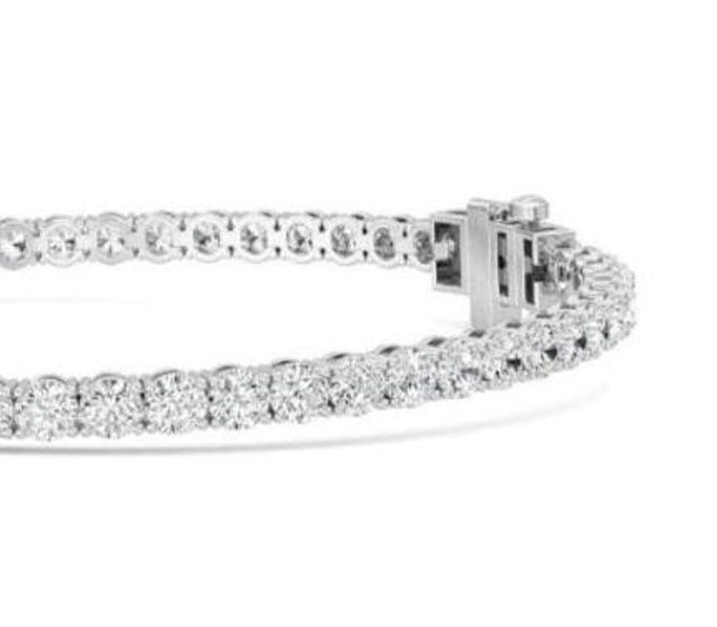 Translucent Vs Iridescent 2 CT Lab Grown Diamond Tennis Bracelet | 14K Gold Over Sterling Silver ...