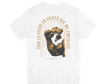 Camiseta Cristiana de Motivación - Todo lo Puedo en Cristo Filipenses 4:13