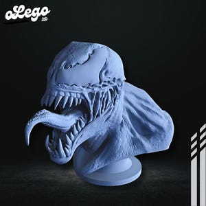 Venom Bust, Venom Bust Stl 3D Printing, Venom Bust Stl 3D model design, Venom Bust Digital STL, Venom Bust 3D Model Printing