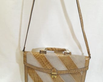 Exotisk läderväska i vintage-stil