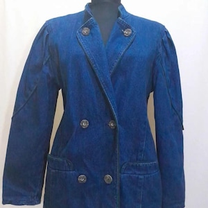 Classic 80s retro denim blazer