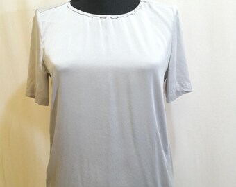Blusa Luisa Cerano in seta vintage grigia