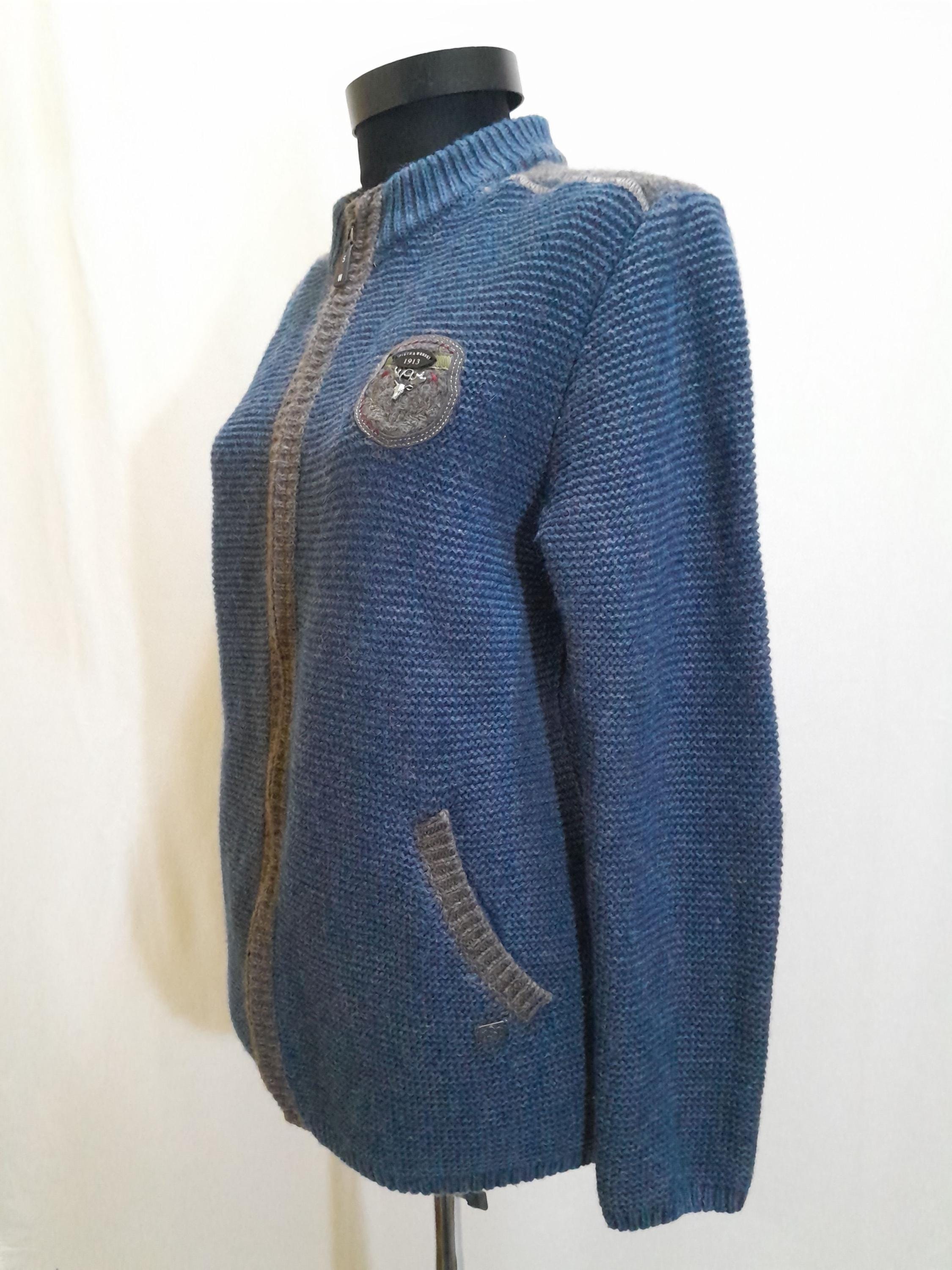Vintage Wool Blend Cardigan, Women Zipper Sweater - Etsy Canada